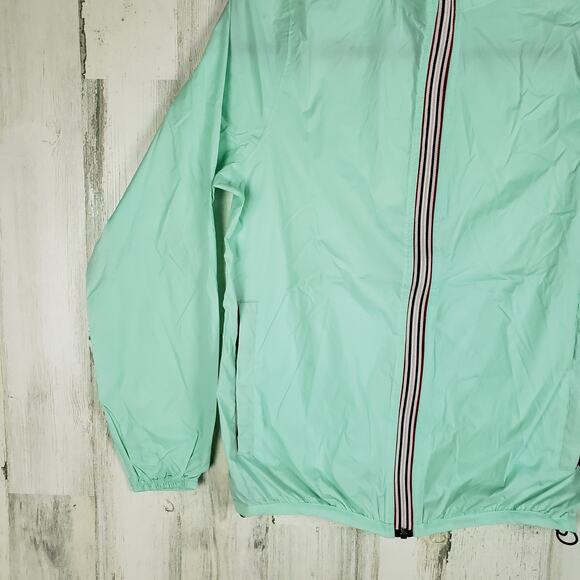 NWOT Peekaboo Beans Mint Green Full Zip Windbreaker Jacket Unisex Size XS - Picture 3 of 12